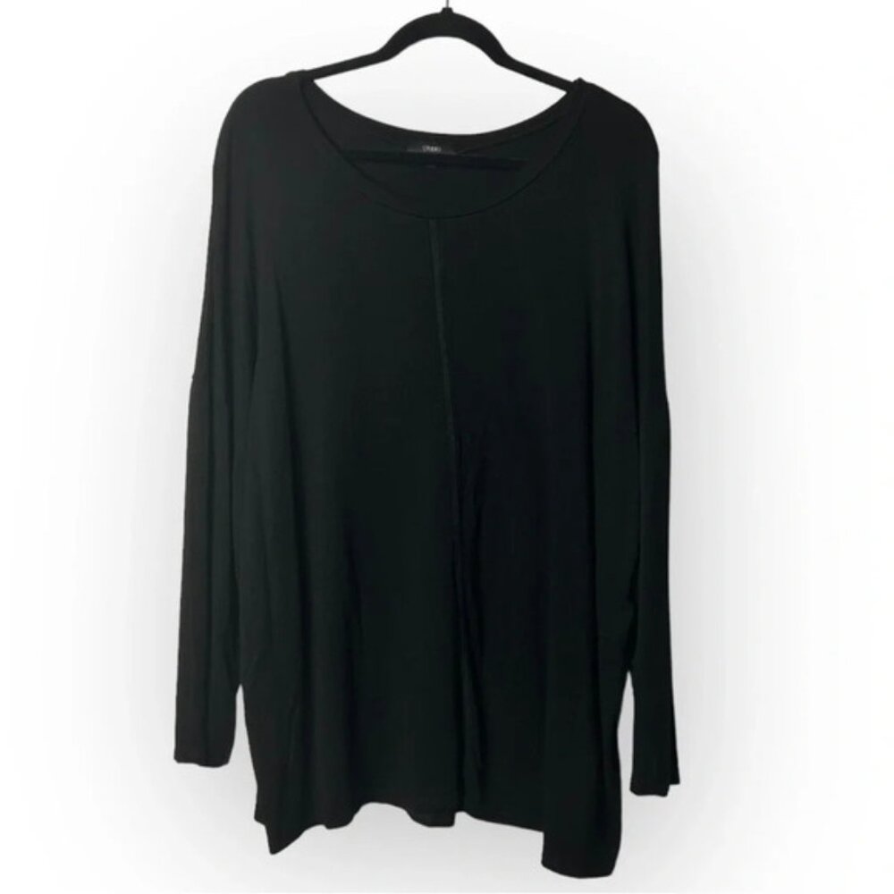 Studio Black  Long Dolman Sleeve Top 3X